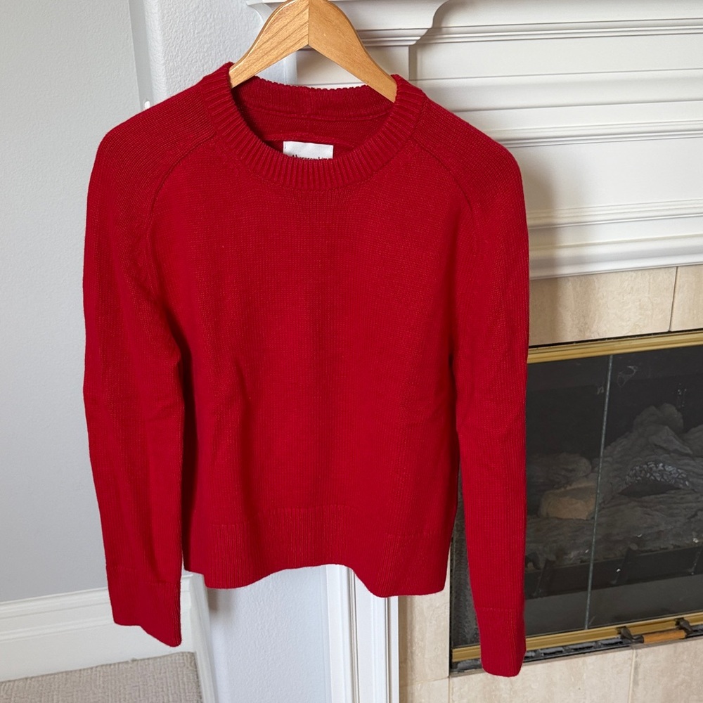 Abercrombie & Fitch Madeline crew neck Vibrant Red Sweater never worn